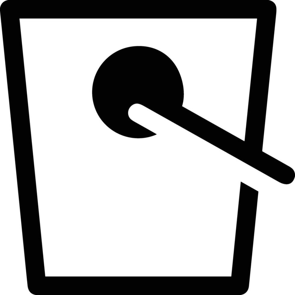 Bucket icon symbol vector image. Illustration of the bucket cleaning equipment washing outline design image. EPS 10