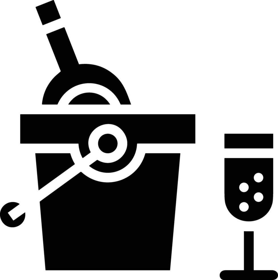 Bucket icon symbol vector image. Illustration of the bucket cleaning equipment washing outline design image. EPS 10