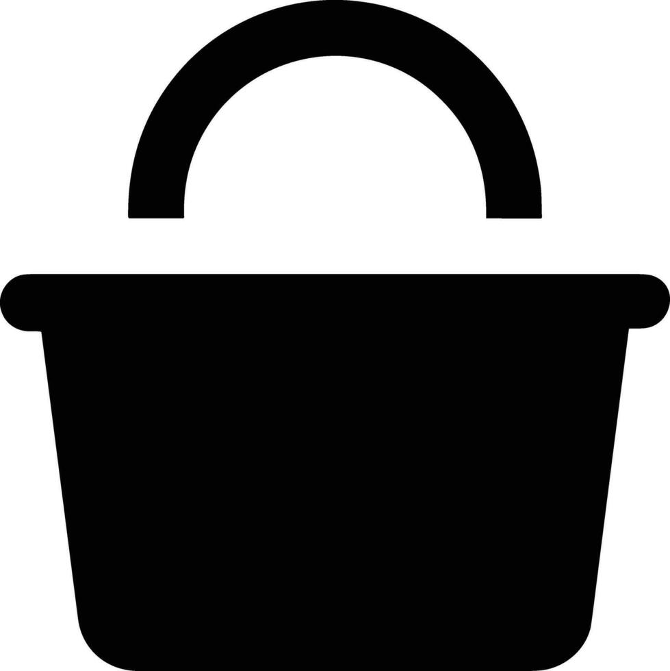 Bucket icon symbol vector image. Illustration of the bucket cleaning equipment washing outline design image. EPS 10