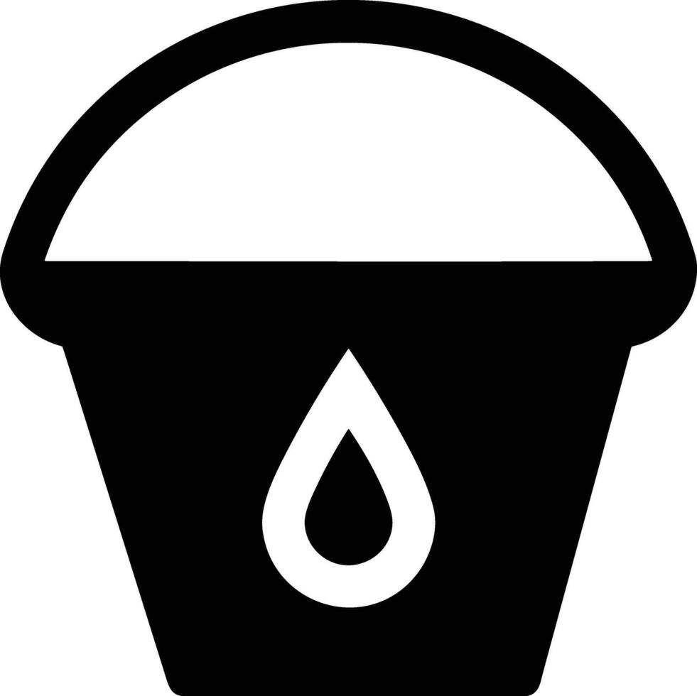 Bucket icon symbol vector image. Illustration of the bucket cleaning equipment washing outline design image. EPS 10