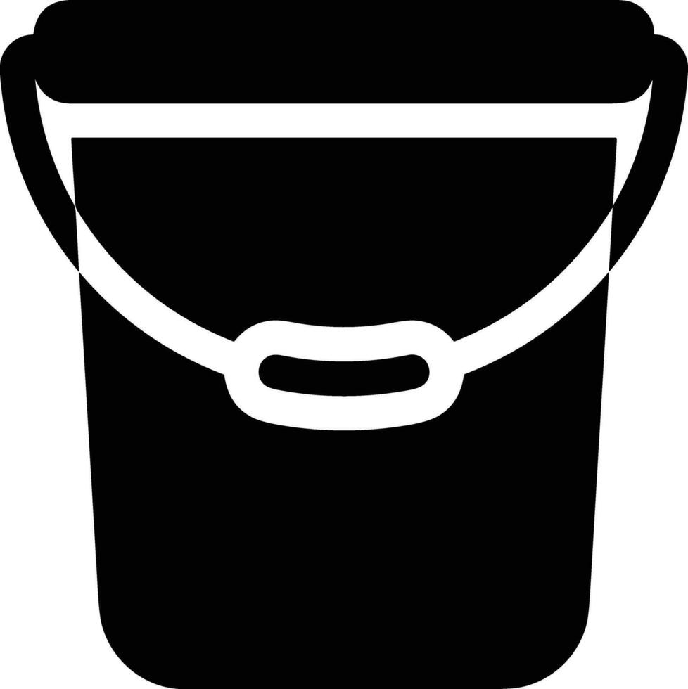 Bucket icon symbol vector image. Illustration of the bucket cleaning equipment washing outline design image. EPS 10