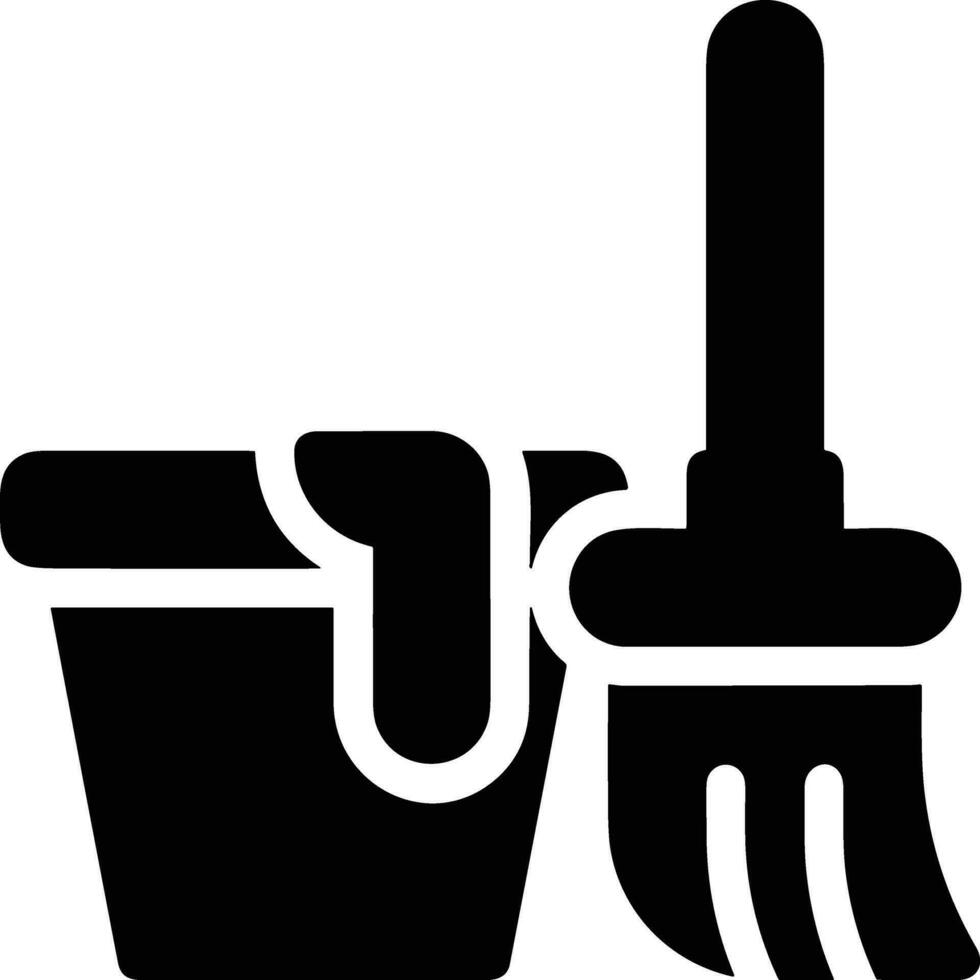 Bucket icon symbol vector image. Illustration of the bucket cleaning equipment washing outline design image. EPS 10