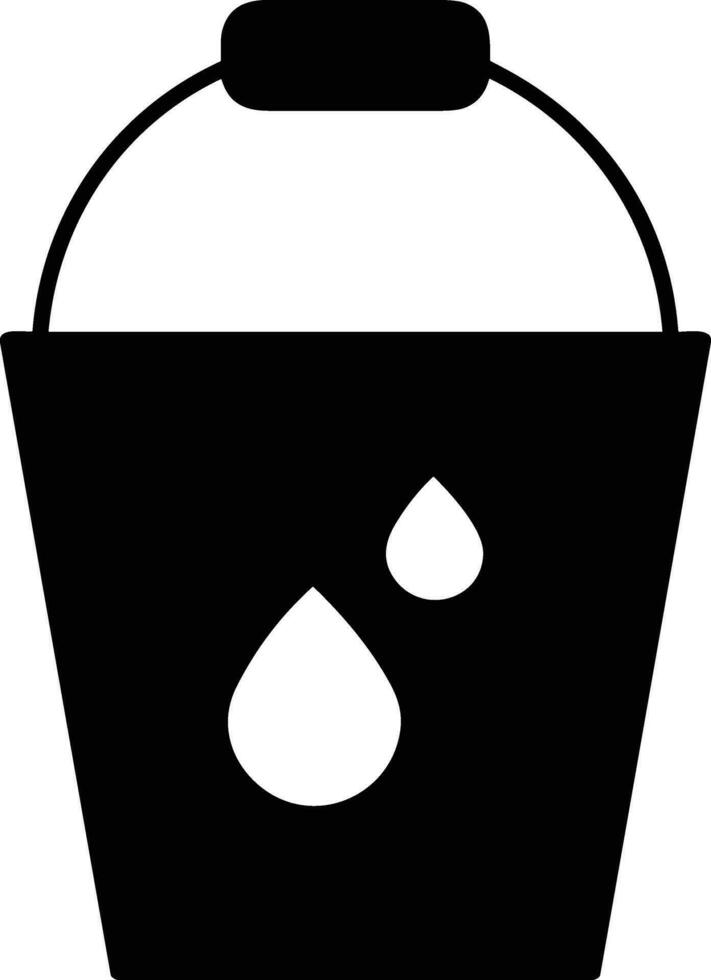 Bucket icon symbol vector image. Illustration of the bucket cleaning equipment washing outline design image. EPS 10