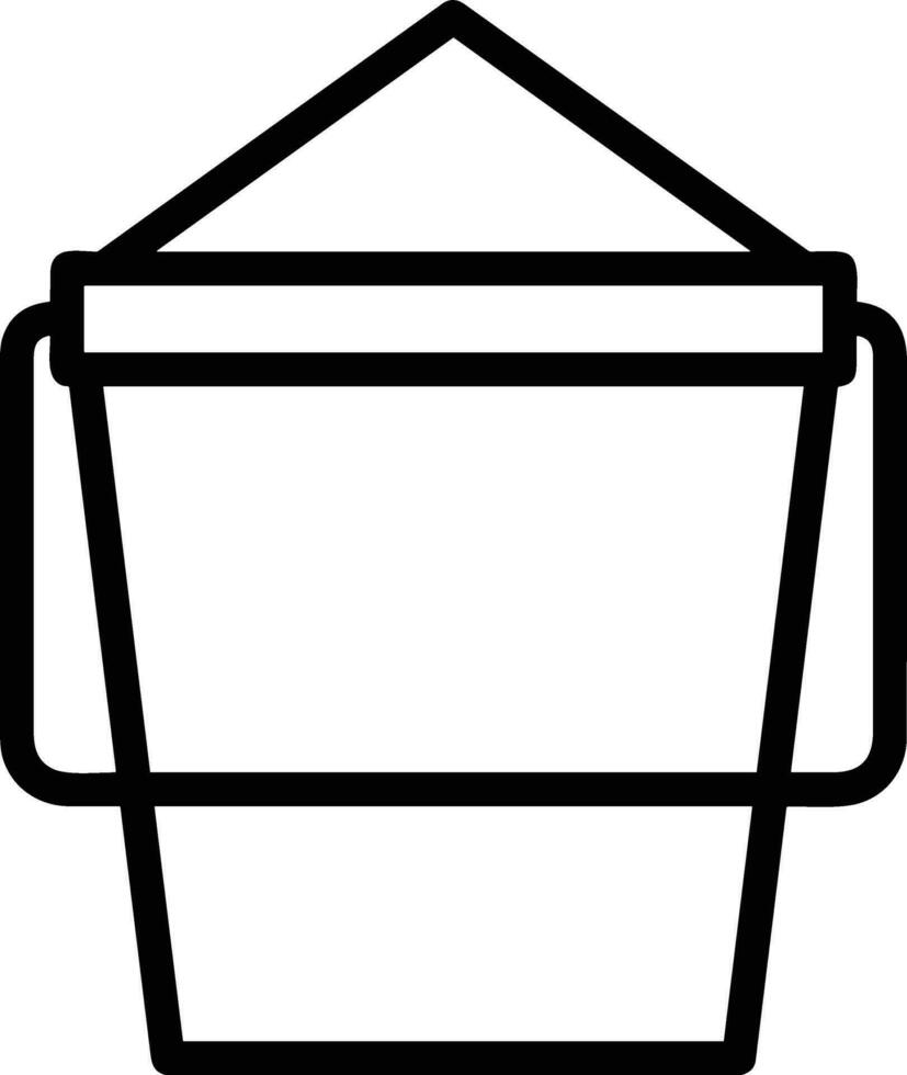 Bucket icon symbol vector image. Illustration of the bucket cleaning equipment washing outline design image. EPS 10