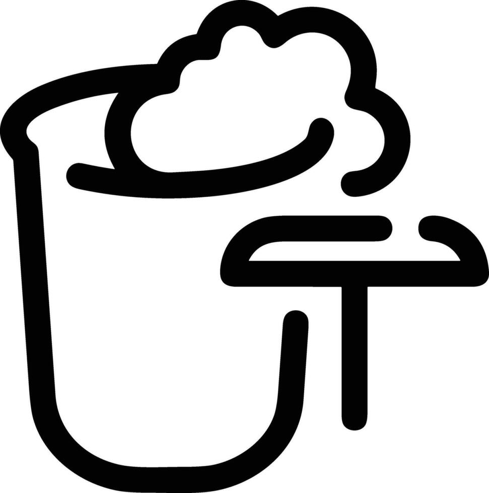 Bucket icon symbol vector image. Illustration of the bucket cleaning equipment washing outline design image. EPS 10
