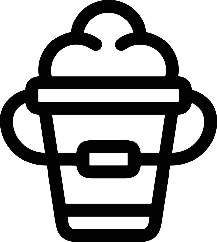 Bucket icon symbol vector image. Illustration of the bucket cleaning equipment washing outline design image. EPS 10