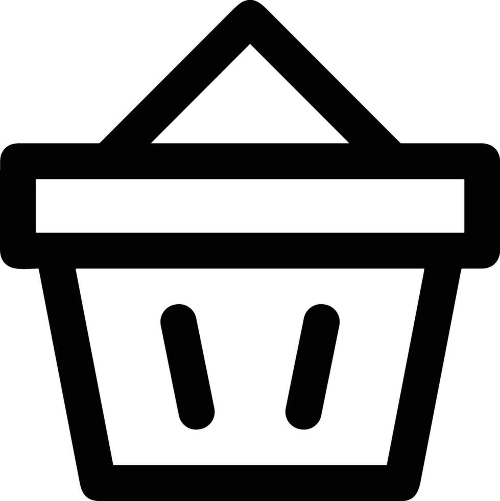Bucket icon symbol vector image. Illustration of the bucket cleaning equipment washing outline design image. EPS 10