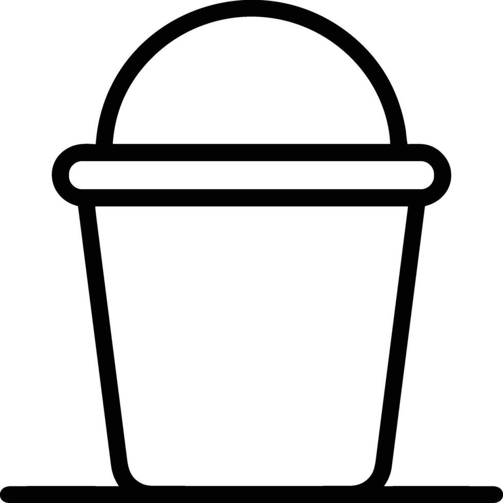 Bucket icon symbol vector image. Illustration of the bucket cleaning equipment washing outline design image. EPS 10