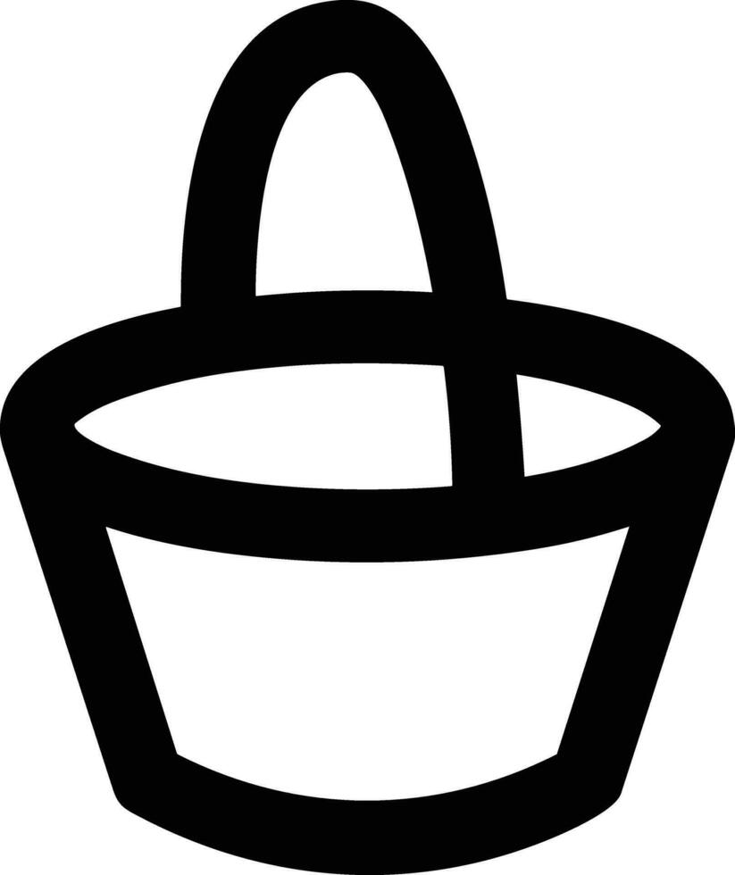 Bucket icon symbol vector image. Illustration of the bucket cleaning equipment washing outline design image. EPS 10