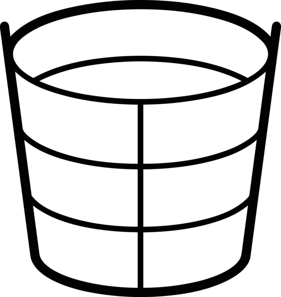 Bucket icon symbol vector image. Illustration of the bucket cleaning equipment washing outline design image. EPS 10