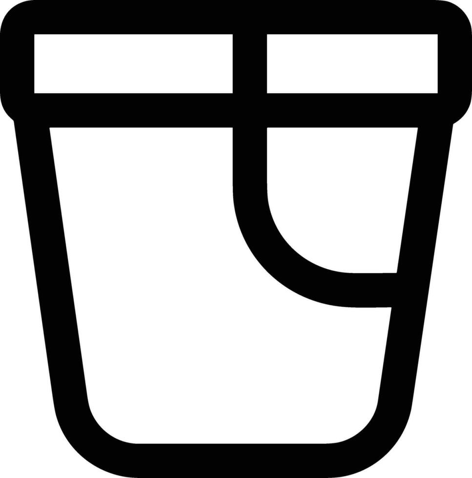 Bucket icon symbol vector image. Illustration of the bucket cleaning equipment washing outline design image. EPS 10