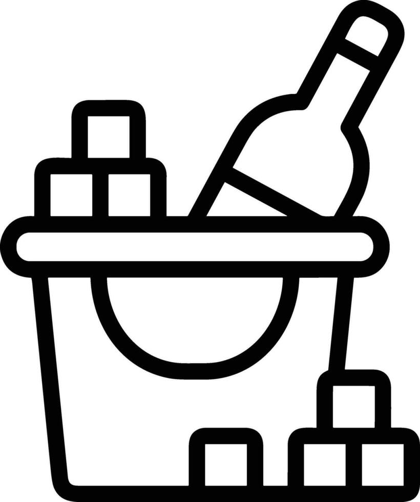 Bucket icon symbol vector image. Illustration of the bucket cleaning equipment washing outline design image. EPS 10