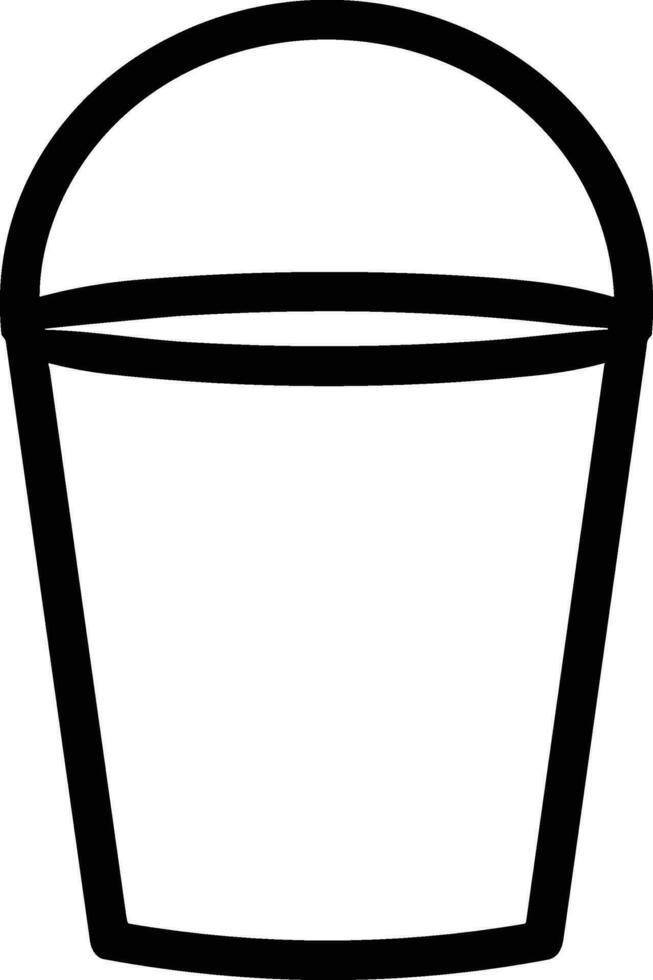 Bucket icon symbol vector image. Illustration of the bucket cleaning equipment washing outline design image. EPS 10