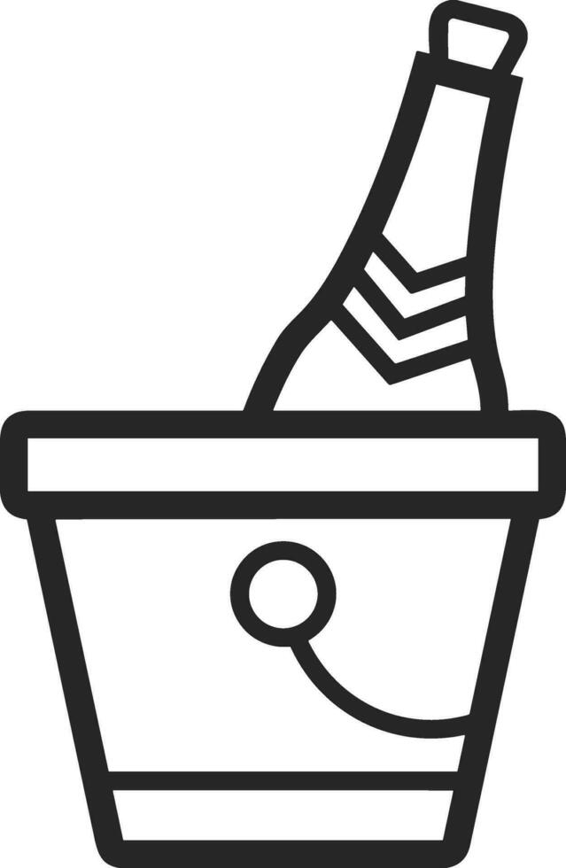 Bucket icon symbol vector image. Illustration of the bucket cleaning equipment washing outline design image. EPS 10