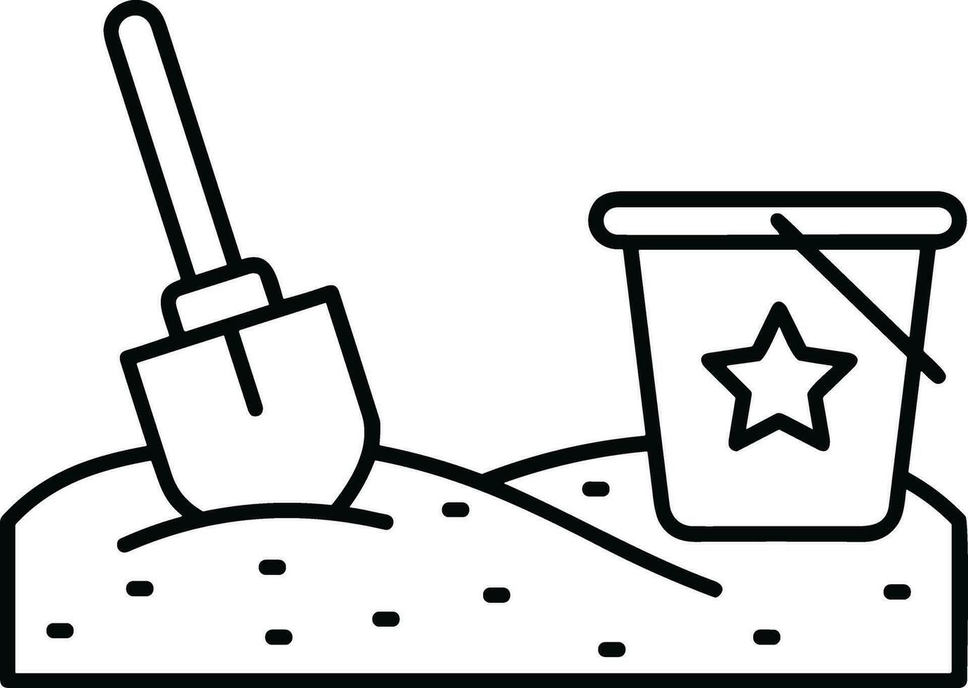 Bucket icon symbol vector image. Illustration of the bucket cleaning equipment washing outline design image. EPS 10