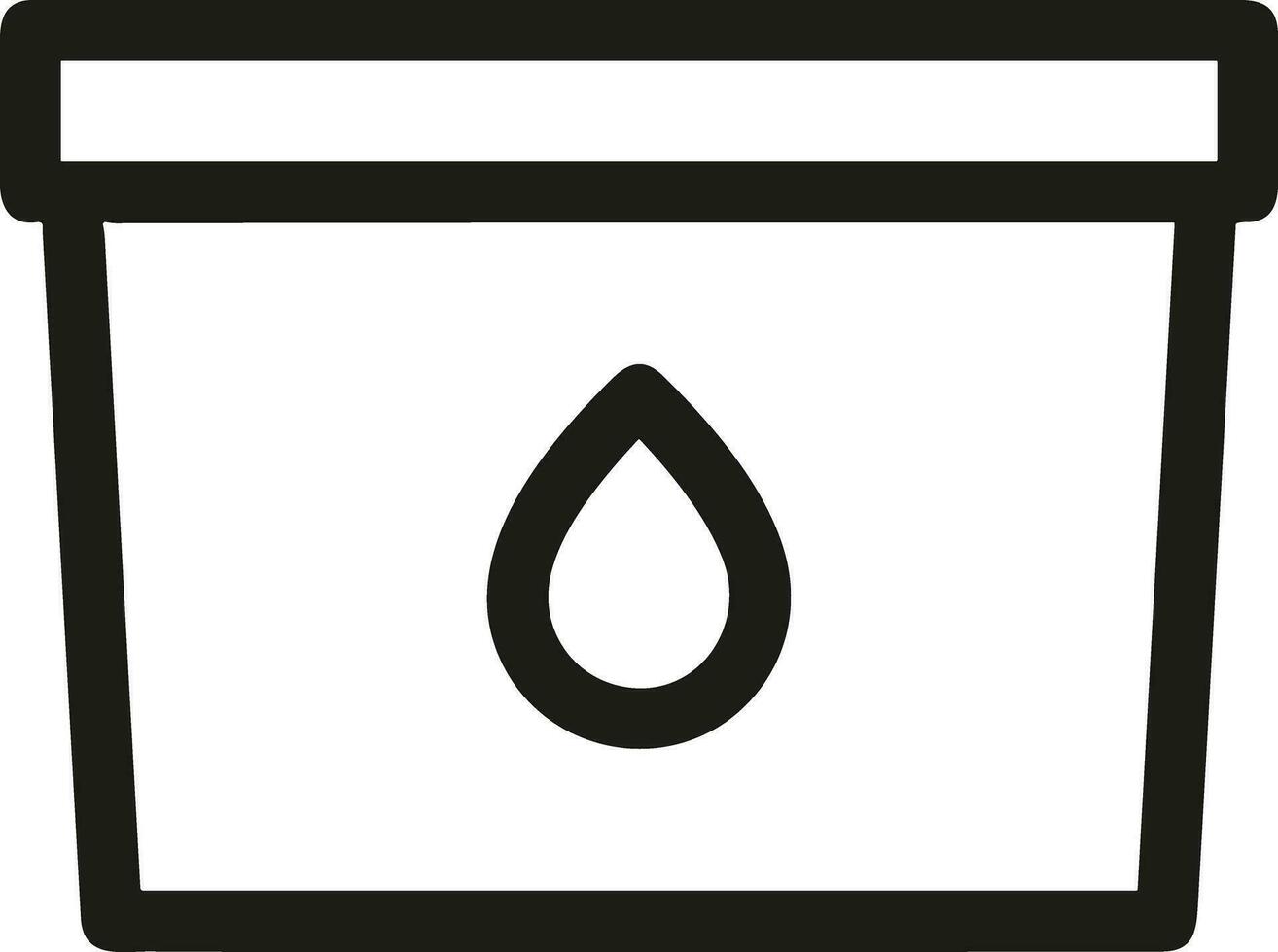 Bucket icon symbol vector image. Illustration of the bucket cleaning equipment washing outline design image. EPS 10