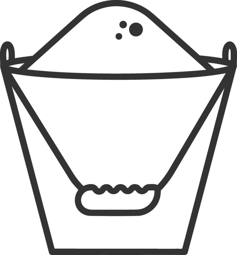 Bucket icon symbol vector image. Illustration of the bucket cleaning equipment washing outline design image. EPS 10
