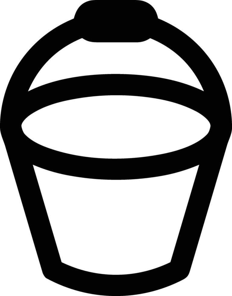 Bucket icon symbol vector image. Illustration of the bucket cleaning equipment washing outline design image. EPS 10