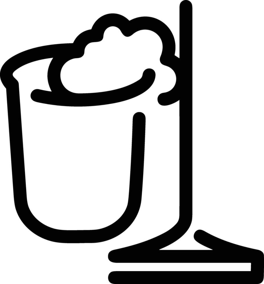 Bucket icon symbol vector image. Illustration of the bucket cleaning equipment washing outline design image. EPS 10