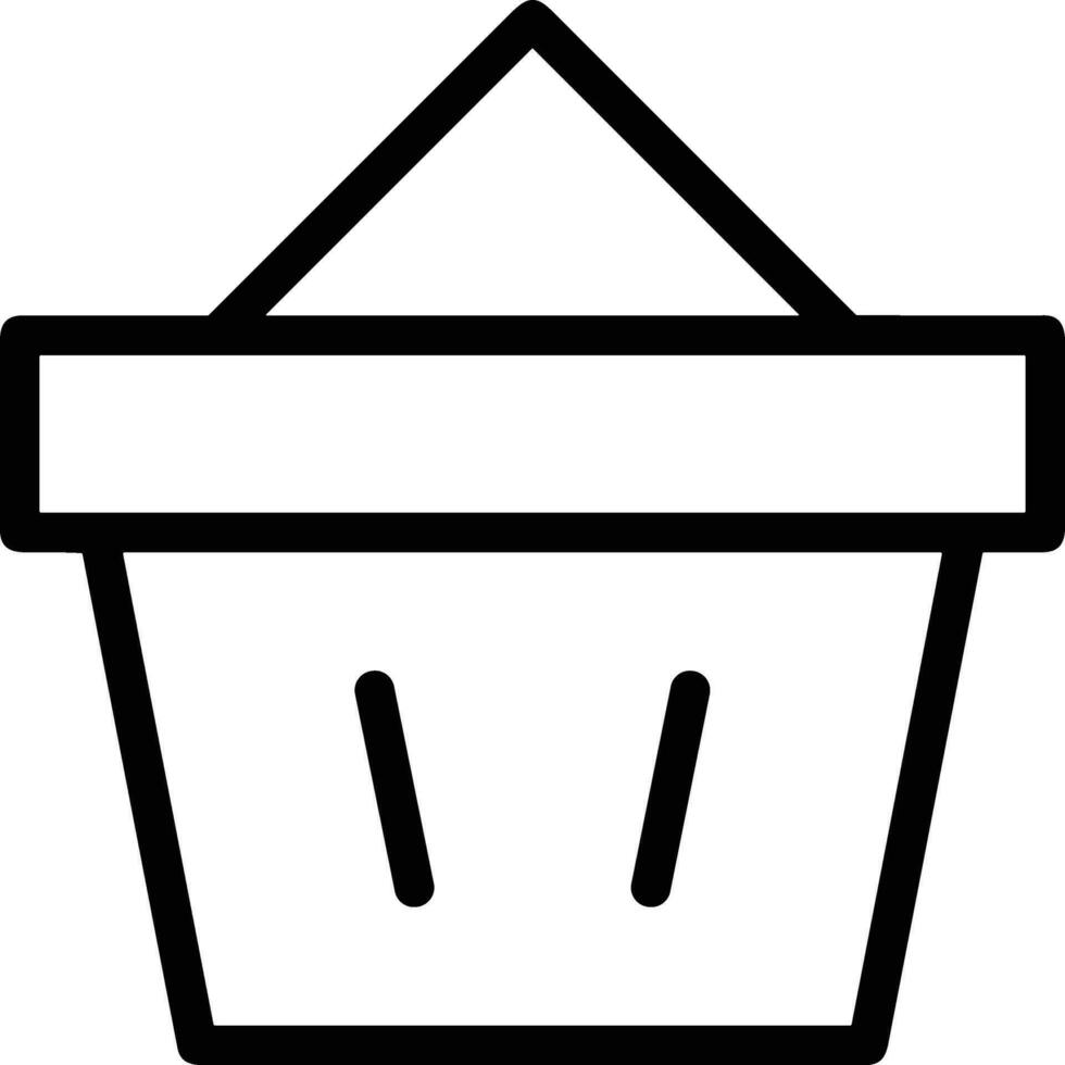 Bucket icon symbol vector image. Illustration of the bucket cleaning equipment washing outline design image. EPS 10
