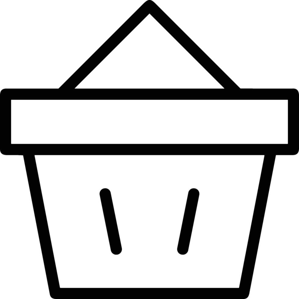 Bucket icon symbol vector image. Illustration of the bucket cleaning equipment washing outline design image. EPS 10