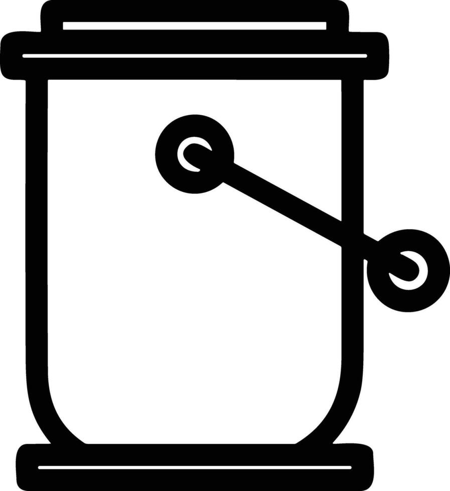 Bucket icon symbol vector image. Illustration of the bucket cleaning equipment washing outline design image. EPS 10