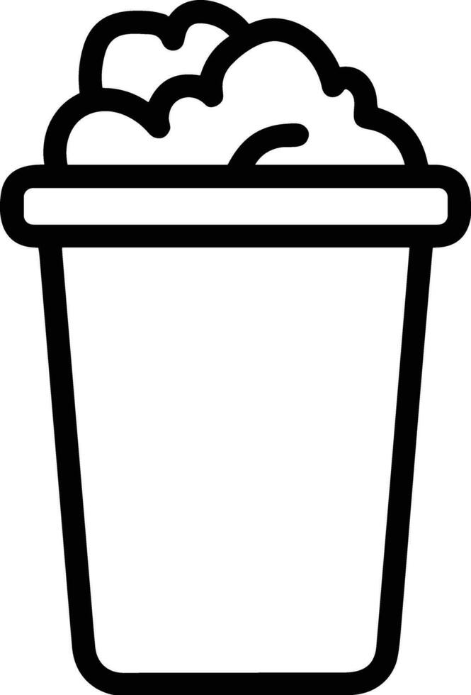 Bucket icon symbol vector image. Illustration of the bucket cleaning equipment washing outline design image. EPS 10