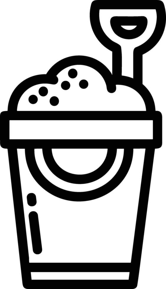 Bucket icon symbol vector image. Illustration of the bucket cleaning equipment washing outline design image. EPS 10