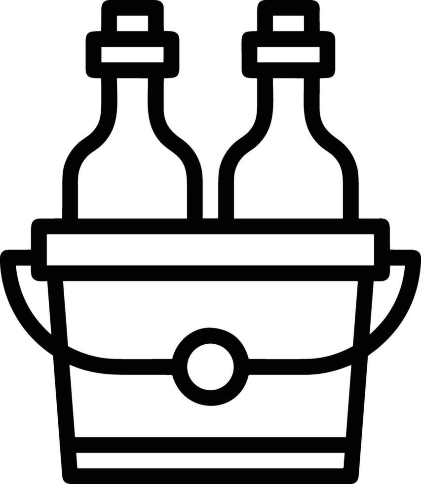 Bucket icon symbol vector image. Illustration of the bucket cleaning equipment washing outline design image. EPS 10