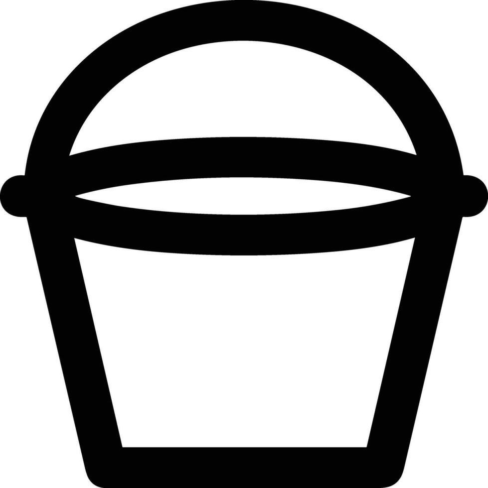 Bucket icon symbol vector image. Illustration of the bucket cleaning equipment washing outline design image. EPS 10