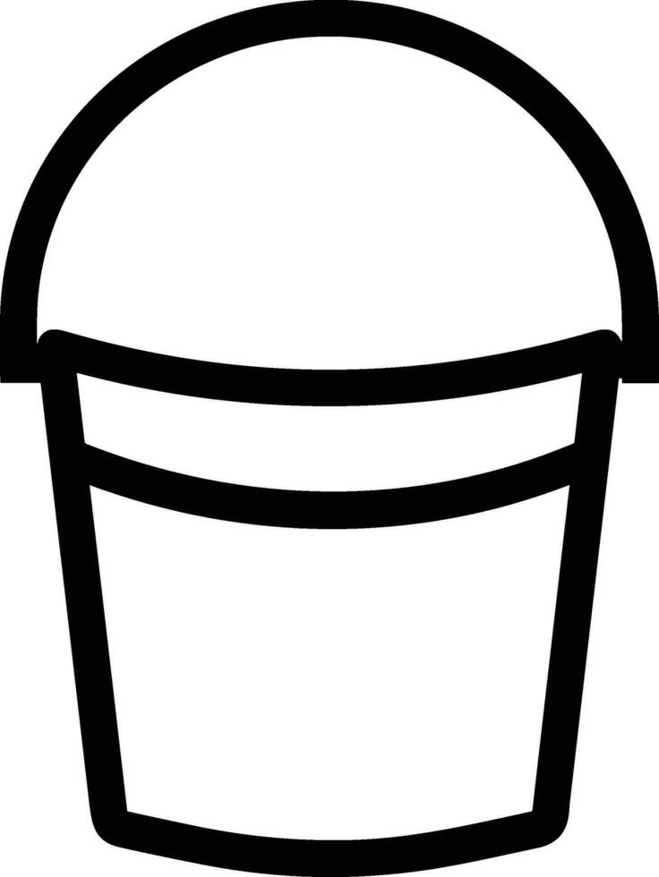 Bucket icon symbol vector image. Illustration of the bucket cleaning equipment washing outline design image. EPS 10