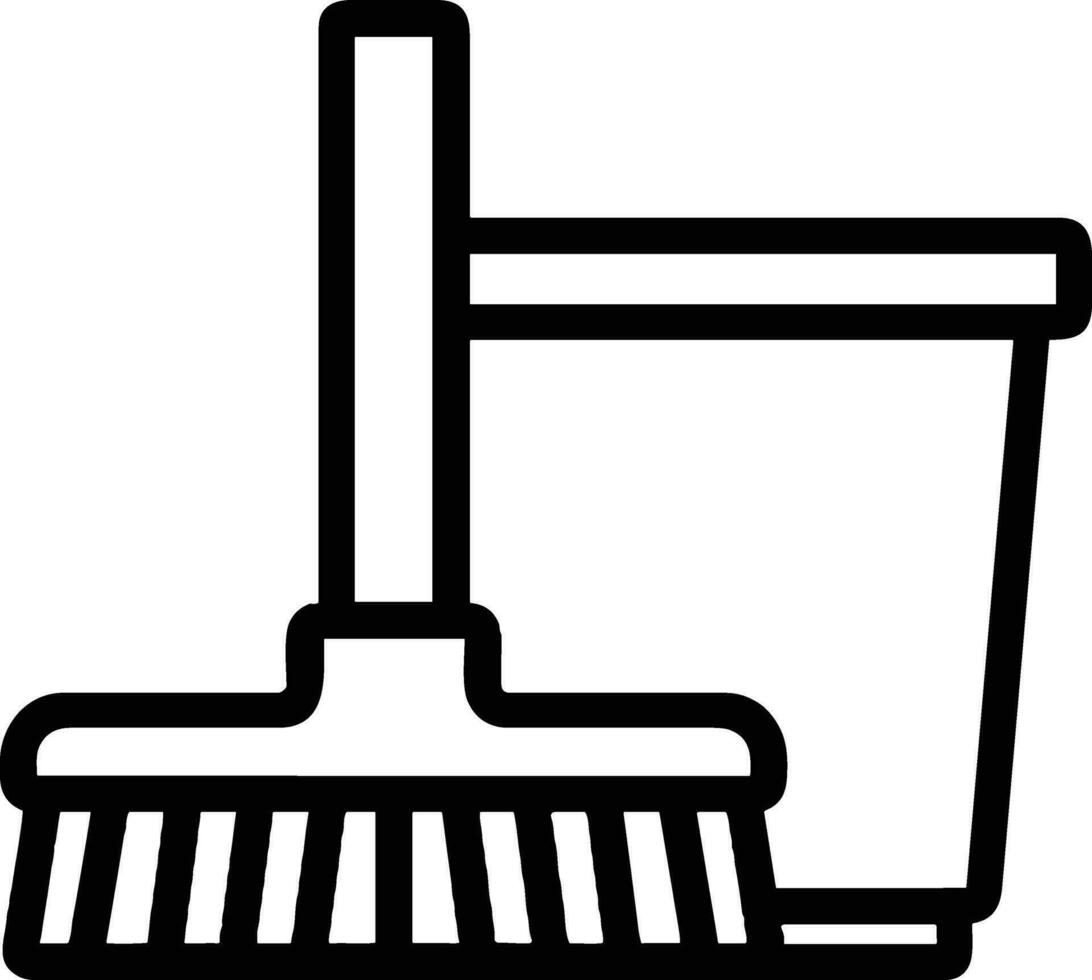 Bucket icon symbol vector image. Illustration of the bucket cleaning equipment washing outline design image. EPS 10