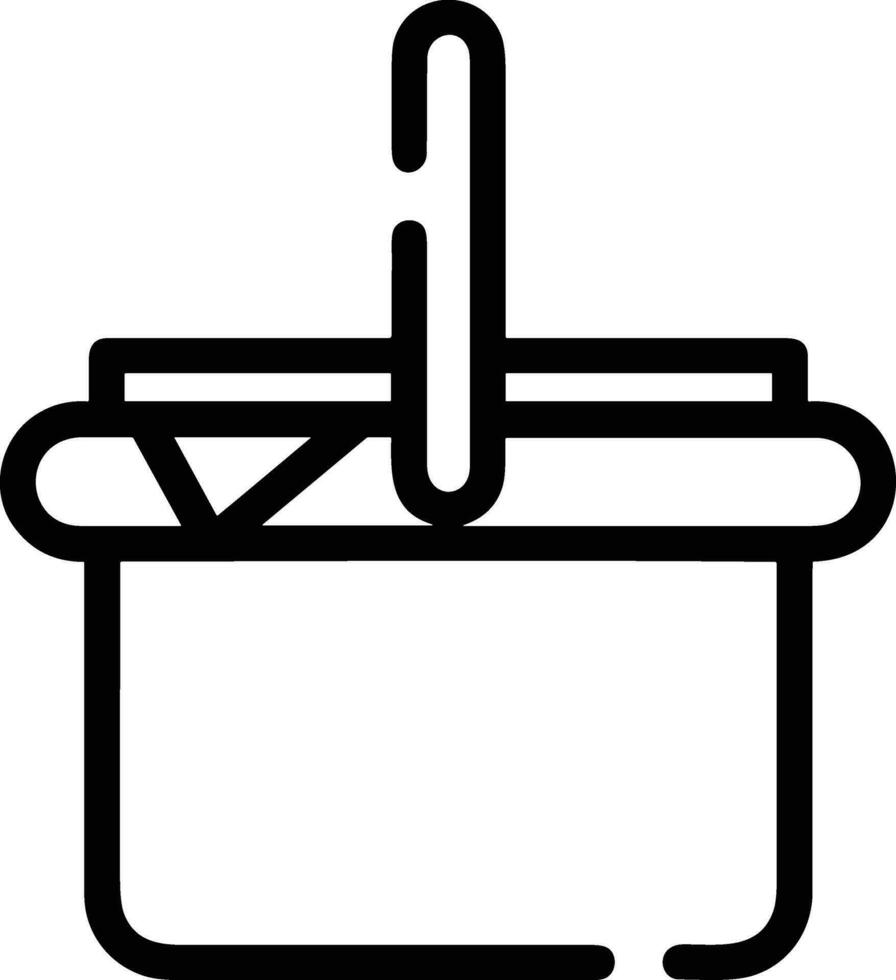 Bucket icon symbol vector image. Illustration of the bucket cleaning equipment washing outline design image. EPS 10