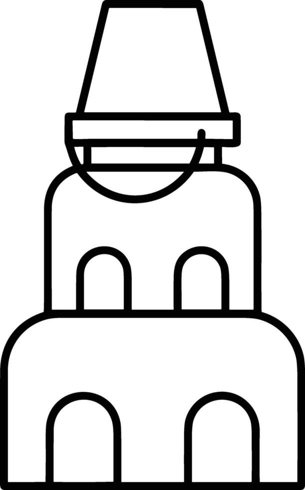 Bucket icon symbol vector image. Illustration of the bucket cleaning equipment washing outline design image. EPS 10