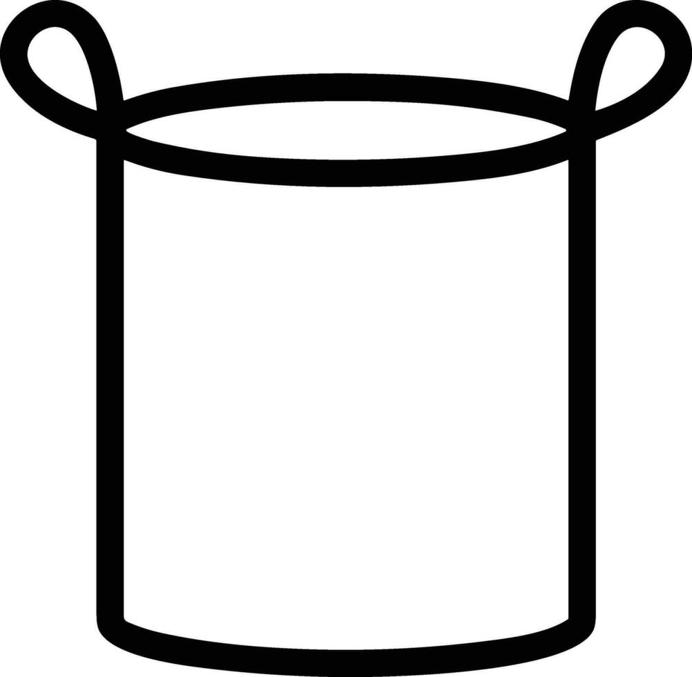 Bucket icon symbol vector image. Illustration of the bucket cleaning equipment washing outline design image. EPS 10