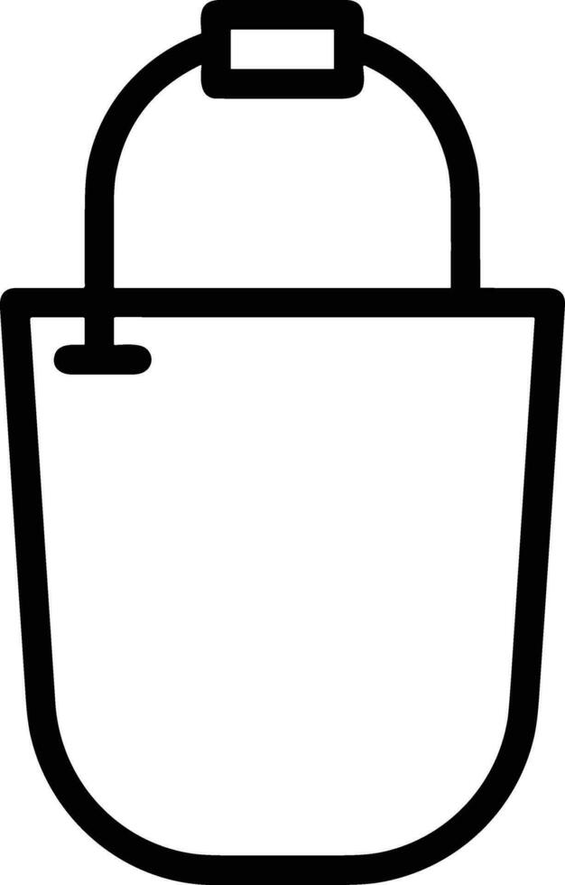 Bucket icon symbol vector image. Illustration of the bucket cleaning equipment washing outline design image. EPS 10