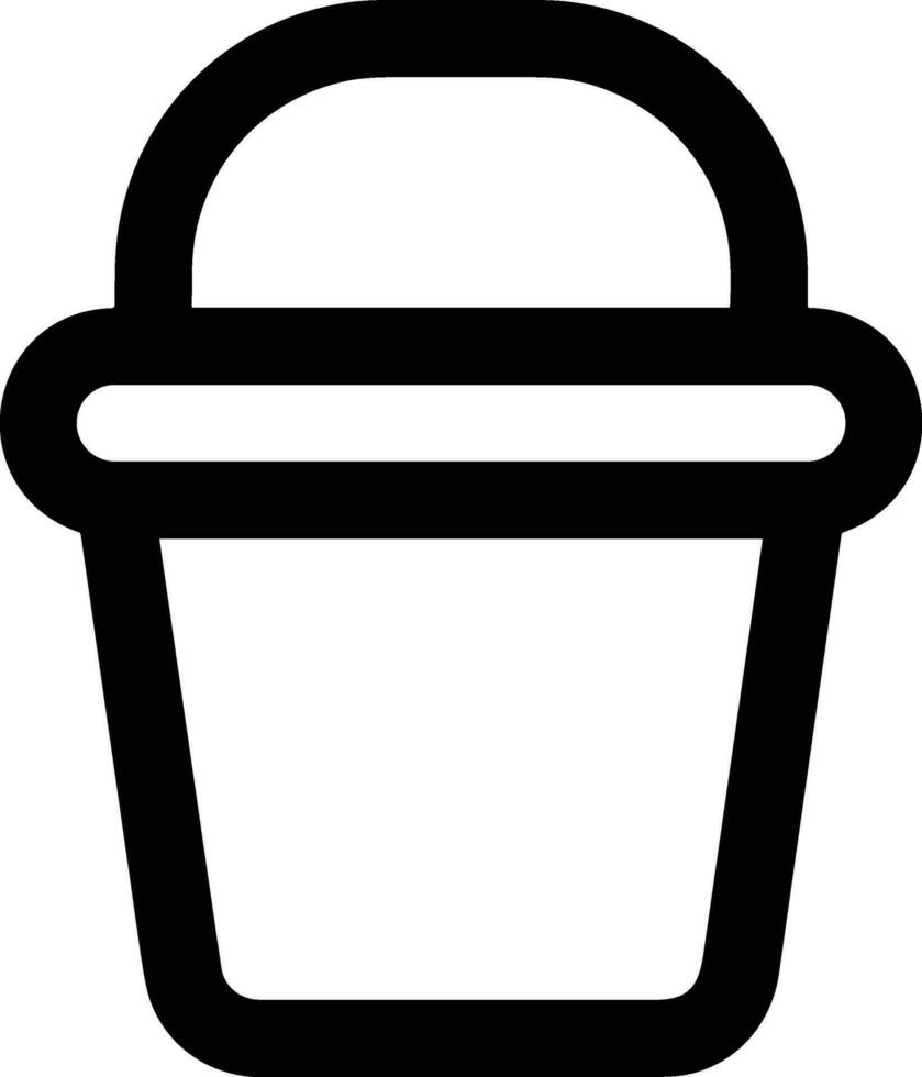 Bucket icon symbol vector image. Illustration of the bucket cleaning equipment washing outline design image. EPS 10