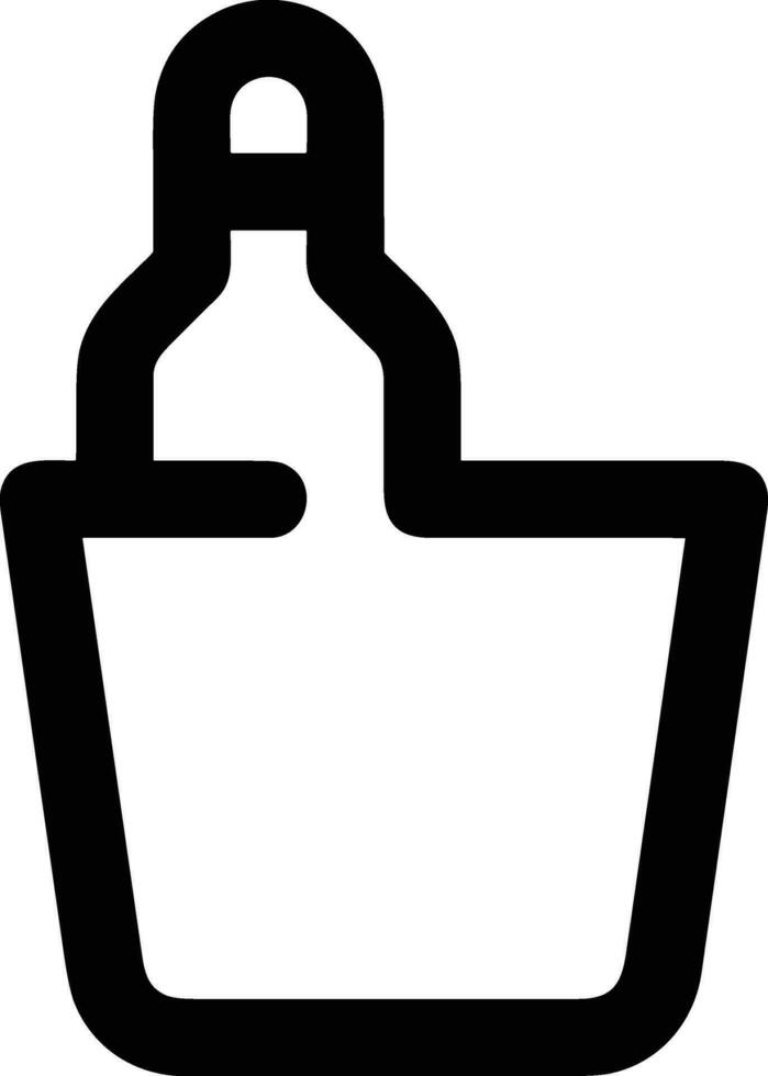 Bucket icon symbol vector image. Illustration of the bucket cleaning equipment washing outline design image. EPS 10