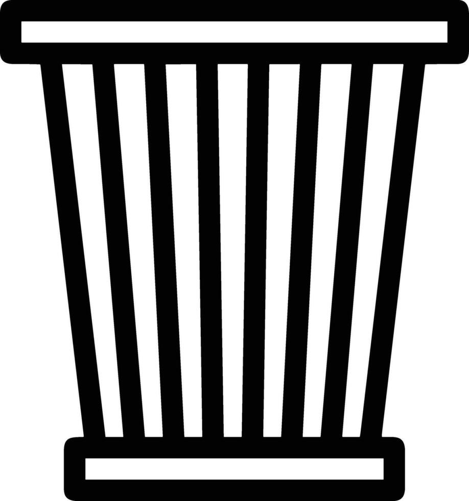 Bucket icon symbol vector image. Illustration of the bucket cleaning equipment washing outline design image. EPS 10