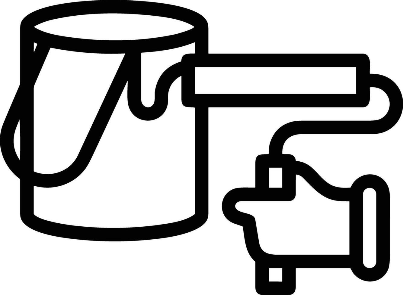 Bucket icon symbol vector image. Illustration of the bucket cleaning equipment washing outline design image. EPS 10