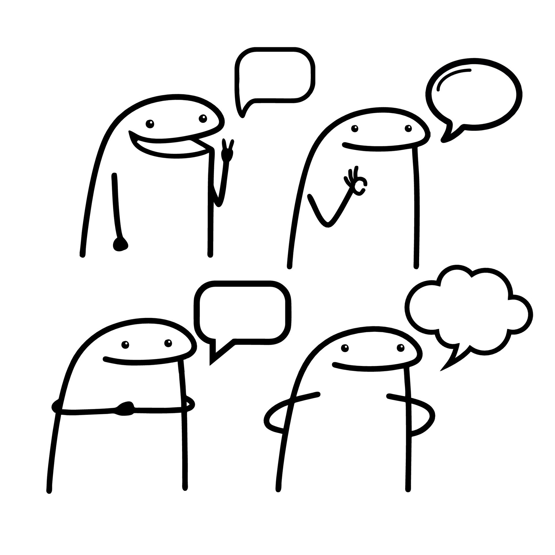 Free Vector  Hand drawn flork meme illustration