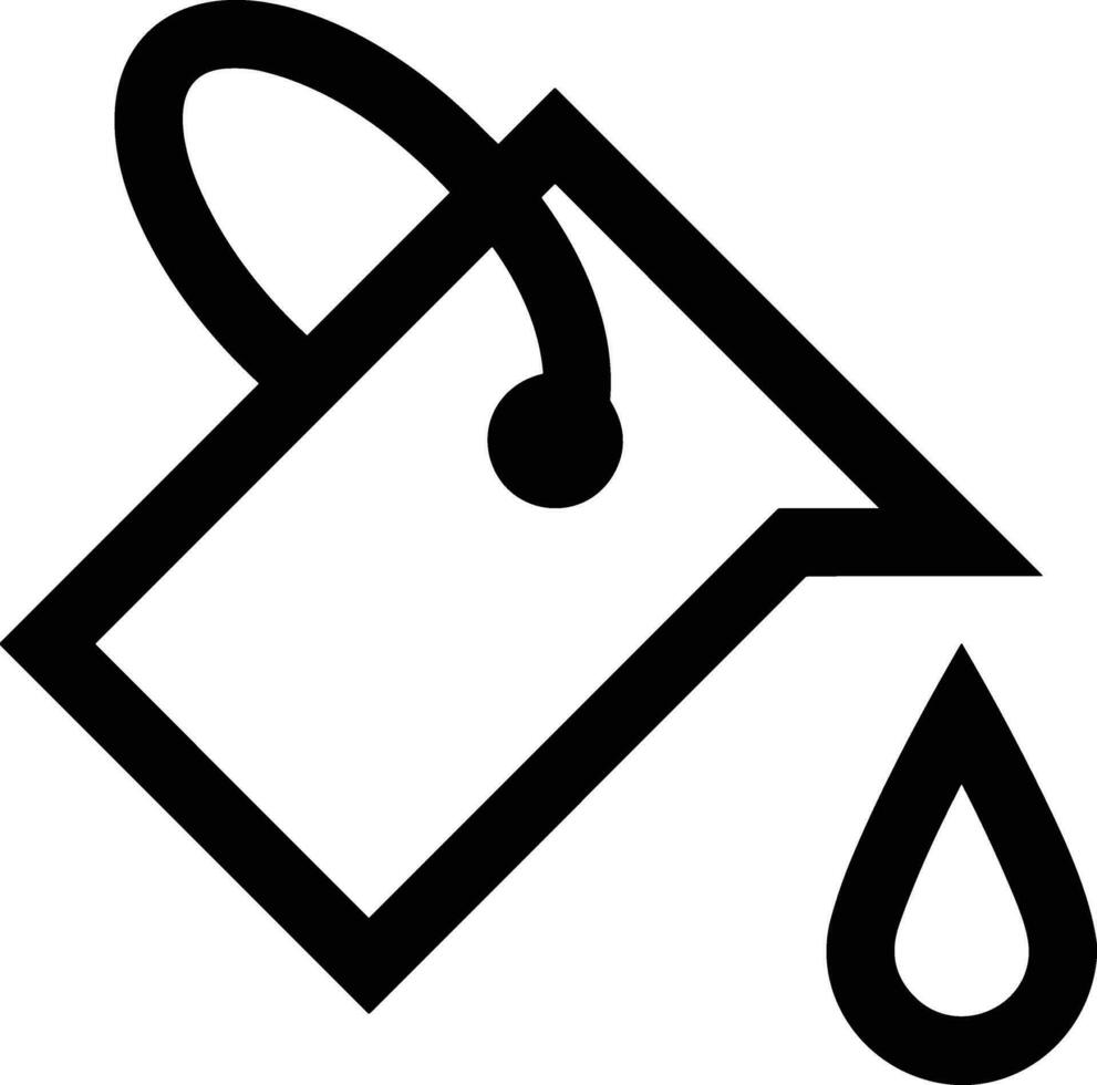 Bucket icon symbol vector image. Illustration of the bucket cleaning equipment washing outline design image. EPS 10