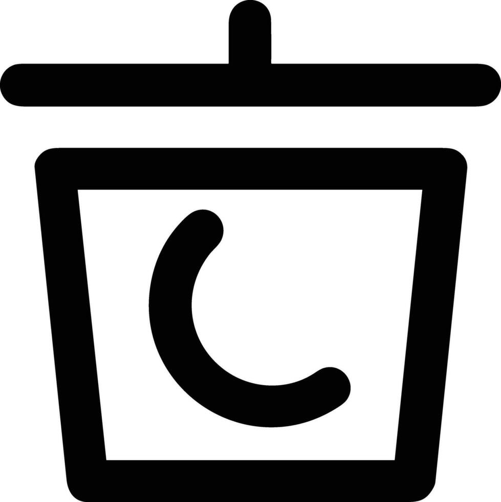 Bucket icon symbol vector image. Illustration of the bucket cleaning equipment washing outline design image. EPS 10