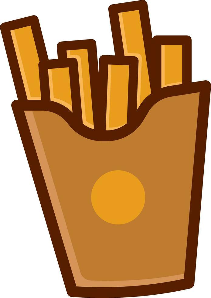 French fries with a food delivery theme vector