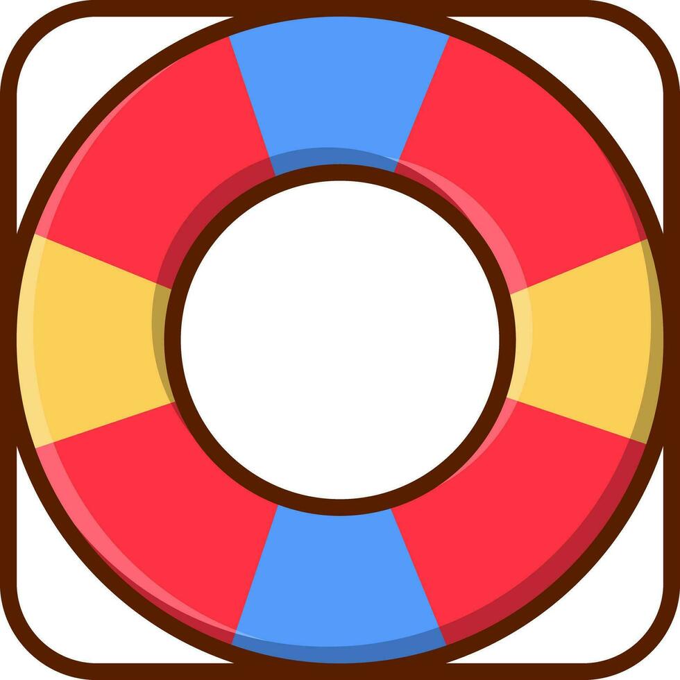 swim ring, summer buoy vector