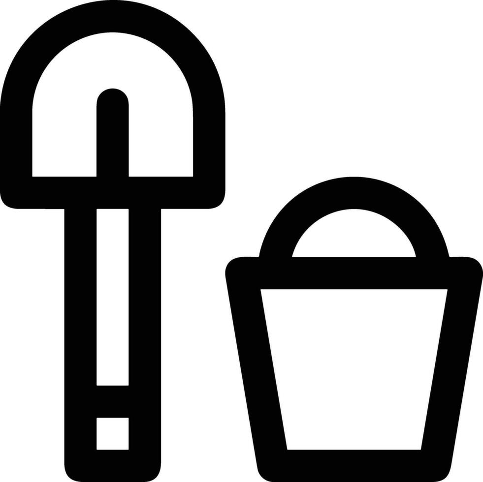 Bucket icon symbol vector image. Illustration of the bucket cleaning equipment washing outline design image. EPS 10