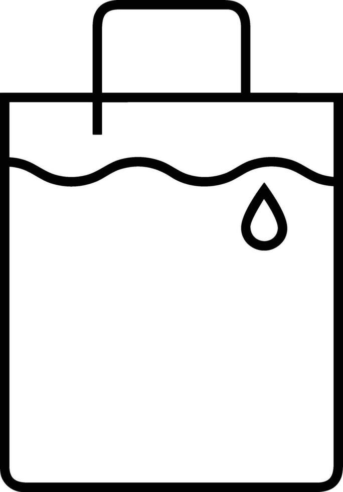 Bucket icon symbol vector image. Illustration of the bucket cleaning equipment washing outline design image. EPS 10