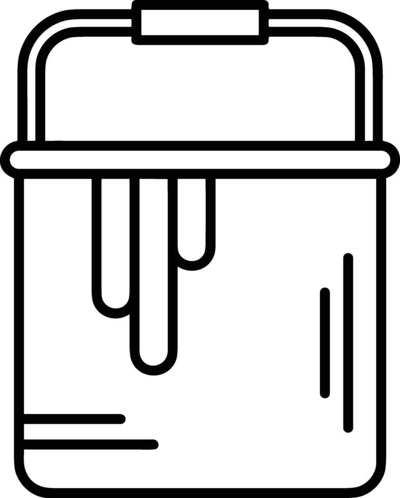 Bucket icon symbol vector image. Illustration of the bucket cleaning equipment washing outline design image. EPS 10