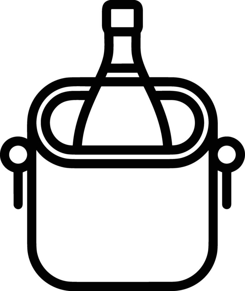 Bucket icon symbol vector image. Illustration of the bucket cleaning equipment washing outline design image. EPS 10