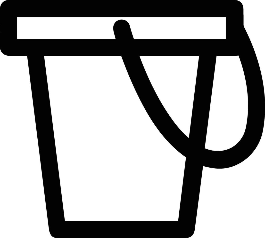 Bucket icon symbol vector image. Illustration of the bucket cleaning equipment washing outline design image. EPS 10